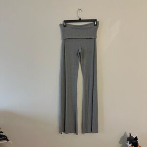 Skims Soft Foldover Pants Ribbed Lounge M Grey